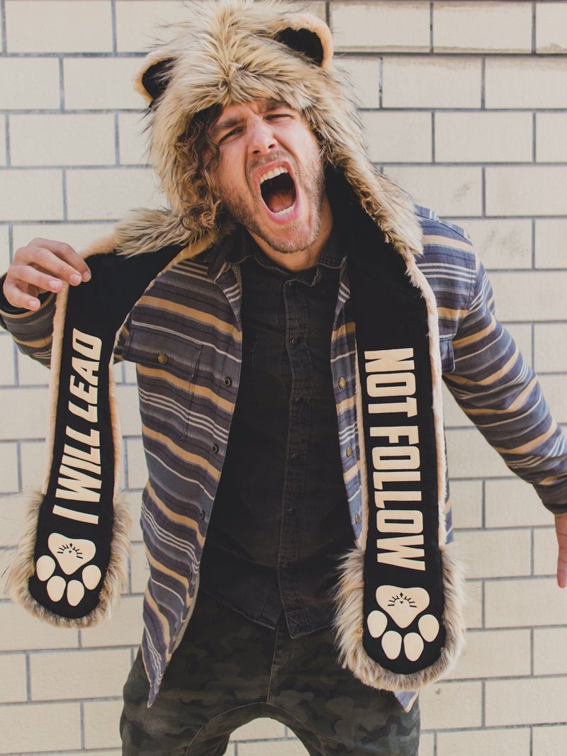 Male Wearing Unleashed Lion Limited Edition *Unisex* SpiritHood