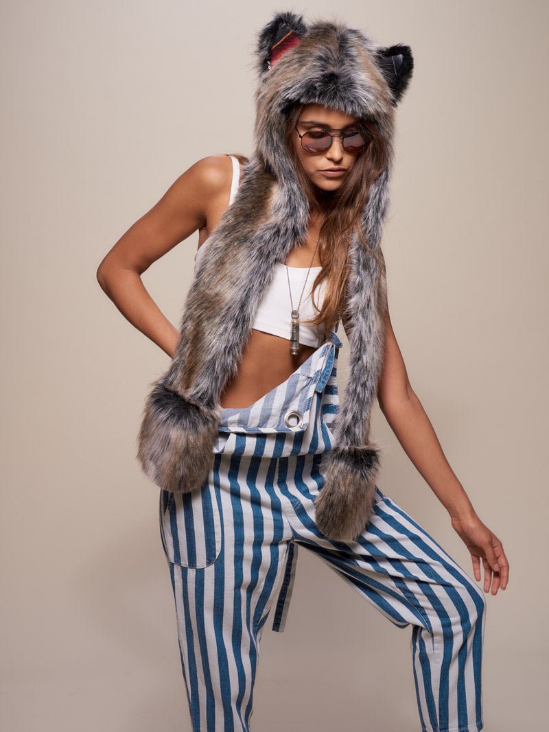Grey Wolf Sedona Collector Edition Faux Fur with Hood