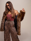Classic Tawny Wolf Faux Fur SpiritHoods Coat with Hood