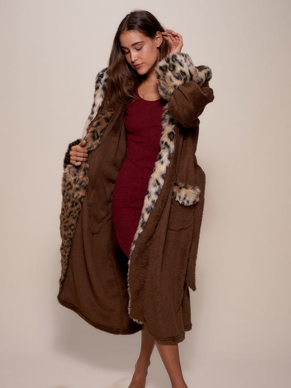 HOODED LEOPARD HOUSE ROBE - Cozy Elegance for Your Space | SpiritHoods