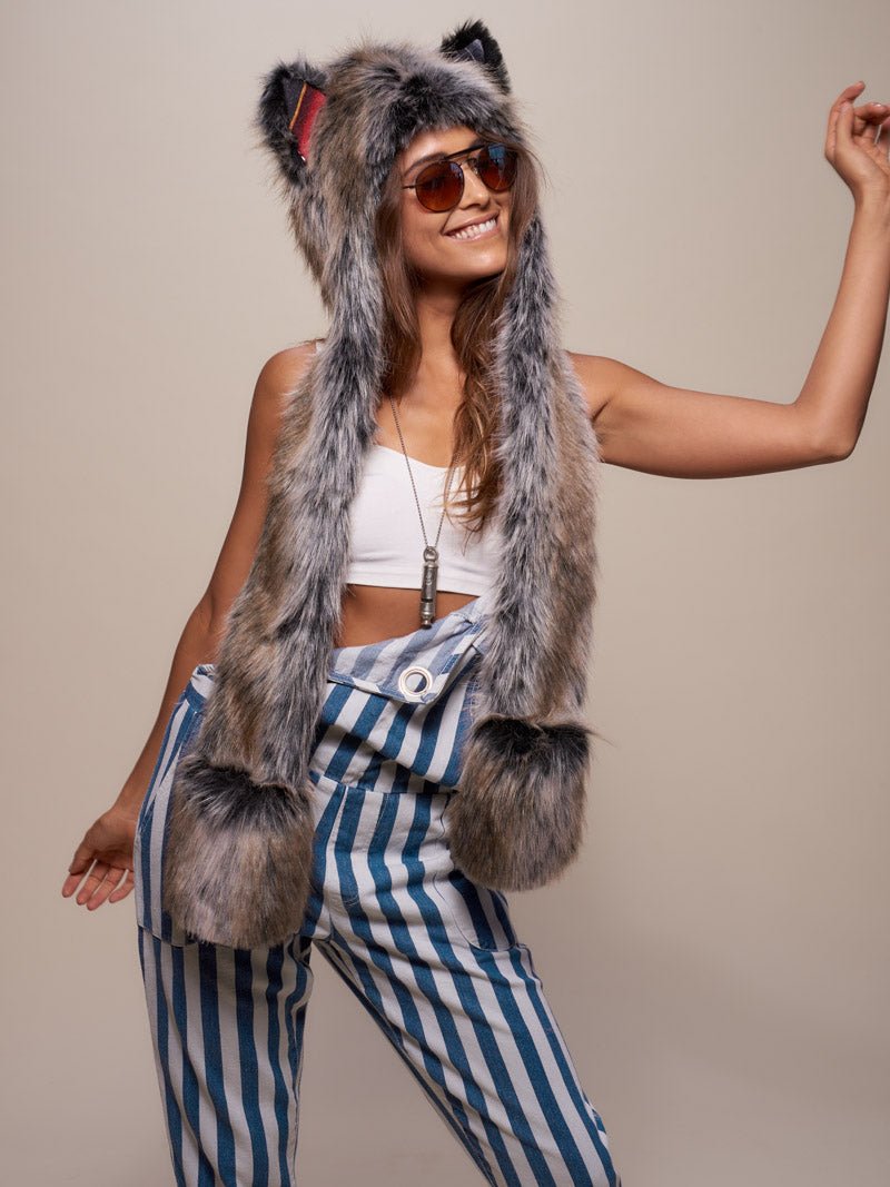 Grey Wolf Sedona Collector Edition Hooded Faux Fur