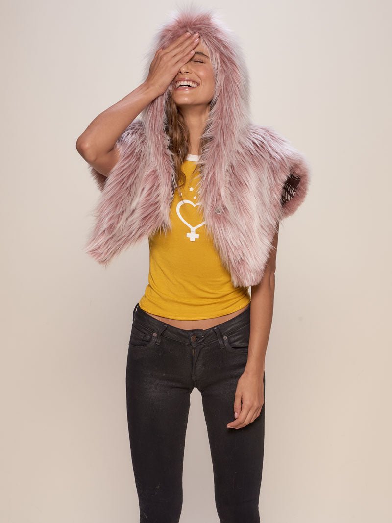 Galah Hooded Faux Fur Shawl 