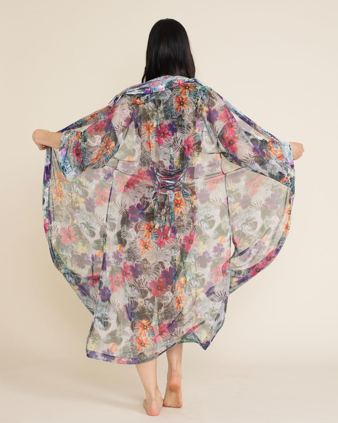 Safari Garden Hooded Mesh Kimono | Women&#39;s