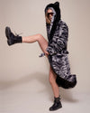 Female Wearing Tiger Classic Faux Fur Style Robe