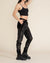Black Snakeskin Velvet Slim Jogger | Women's