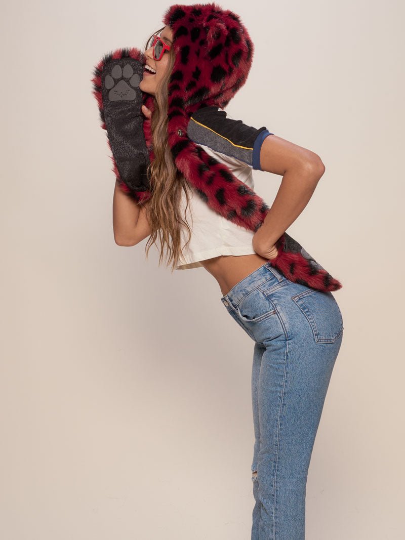 Red and Black Wild Cat Collector Edition SpiritHood on Female 