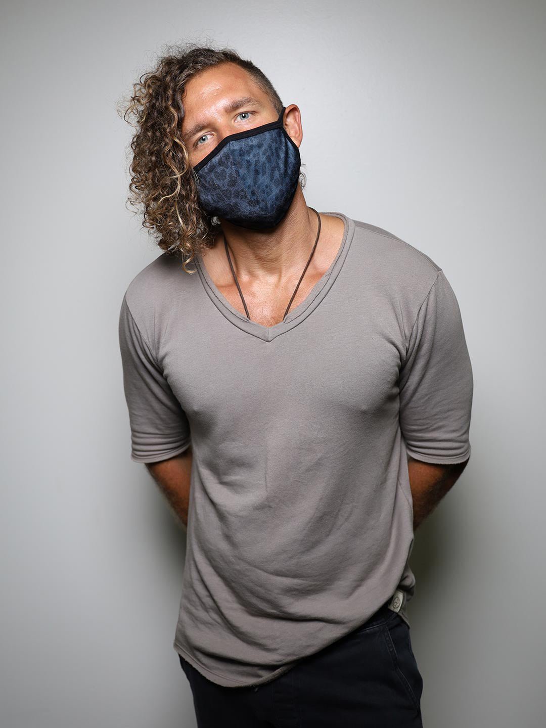 Man wearing Black Panther Cloth Face Mask
