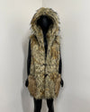 *Last Stock* Hooded Faux Fur Vest | Golden Jackal - Medium