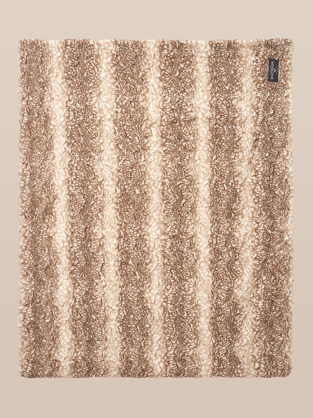 Iberian Lynx Luxe Fake Fur Throw, front view