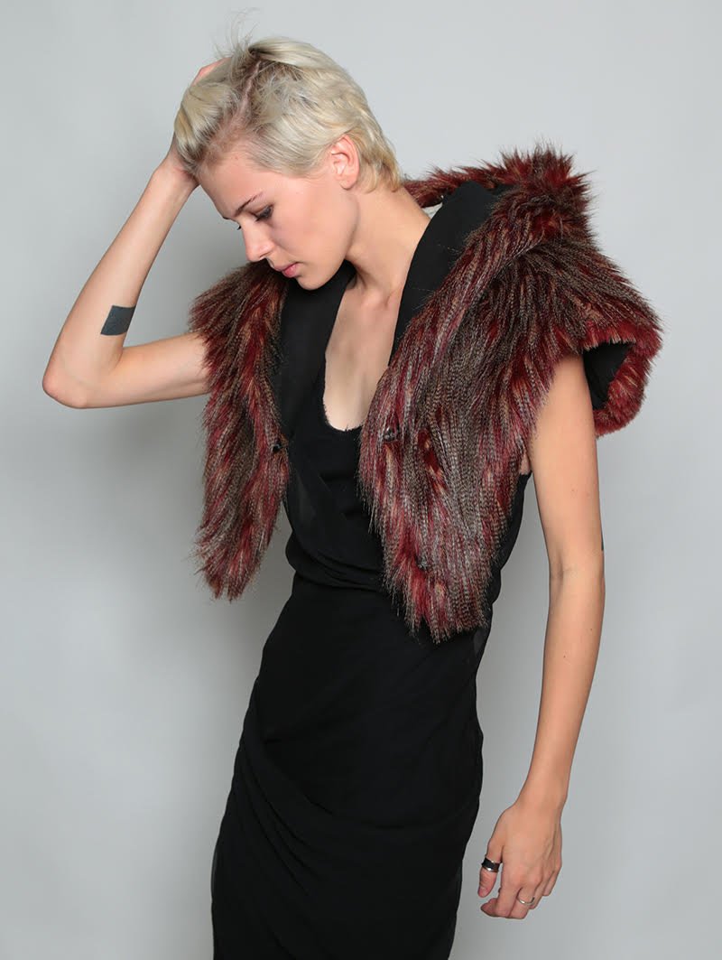 Woman Wearing Phoenix Shawl Collector Edition