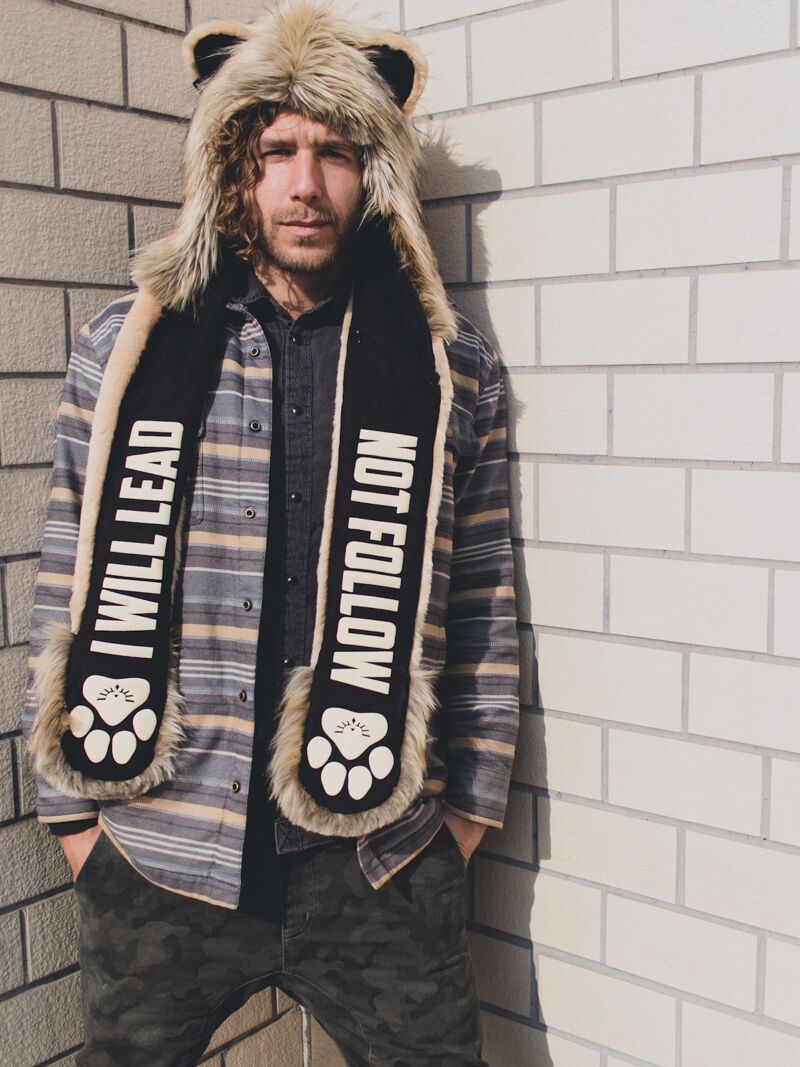 Unleashed Lion Hooded *Unisex* Faux Fur on Male