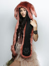Exterior and Interior View of  Rose Quartz Bunny SpiritHood
