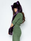 Hooded Faux Fur with Midnight Wolf Galaxy Limited Edition Design
