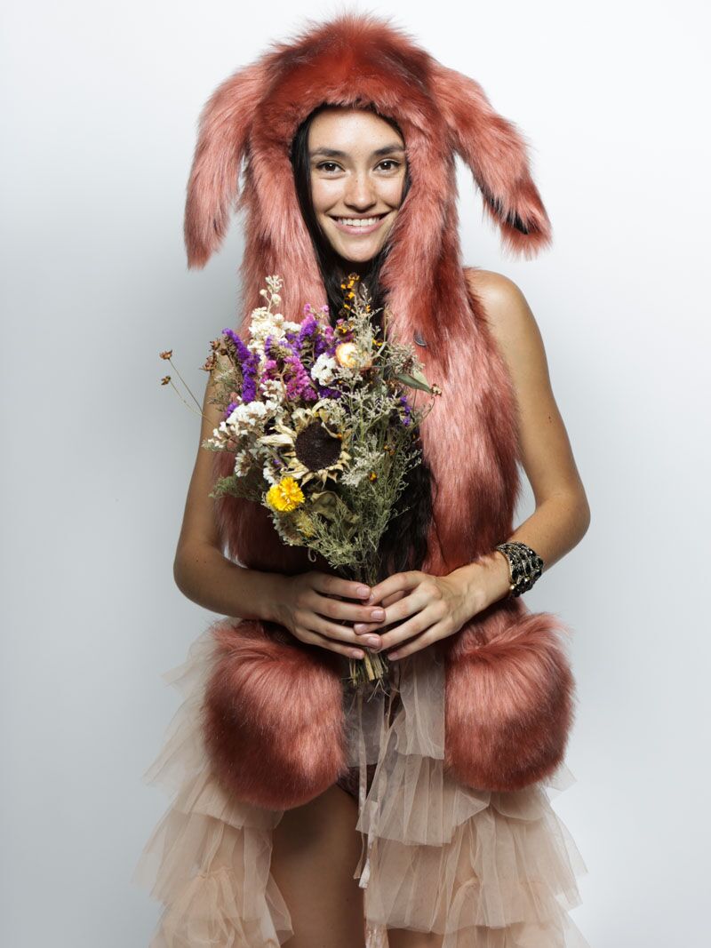 Pink Collector Edition Rose Quartz Bunny SpiritHood on Female