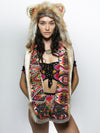 Collector Edition SpiritHood in  Rangoli Lion Faux Fur on Woman