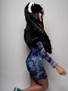 Moon Wolf Shawl with Hood on Female