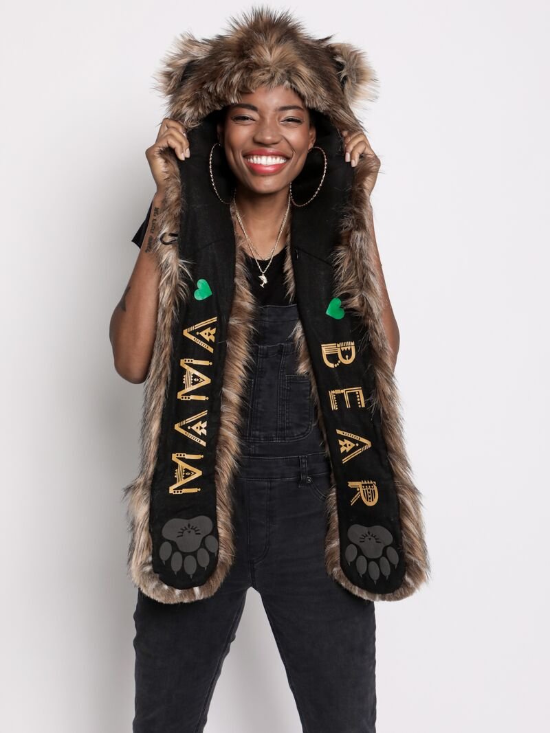 Brown and Beige Limited Edition Mama Bear SpiritHood on Female