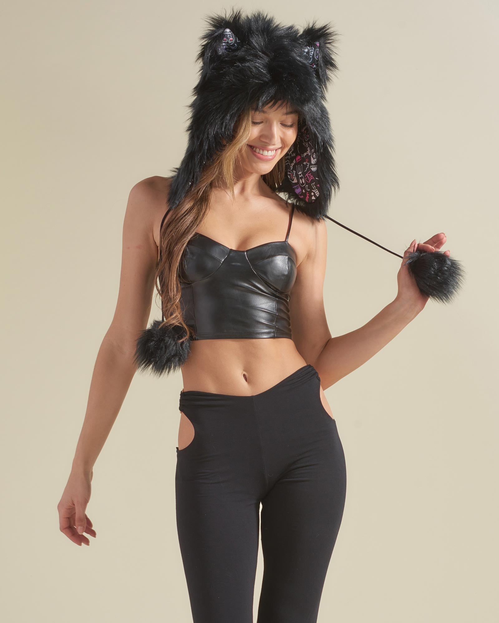 Grazer Wolf Artist Edition Faux Fur Half Hood | Women&#39;s