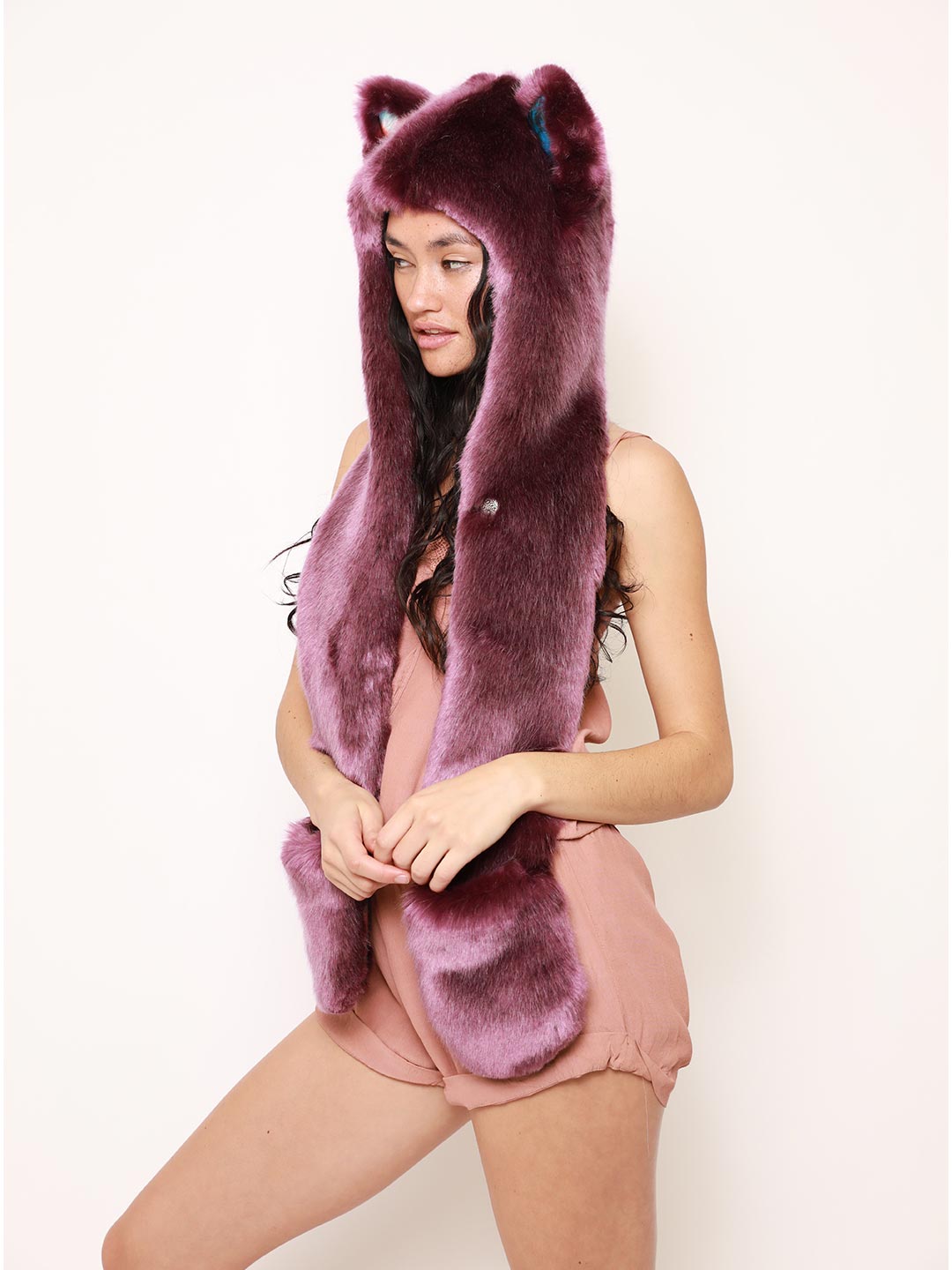 Female Wearing Lavender Wolf Collector Edition SpiritHood