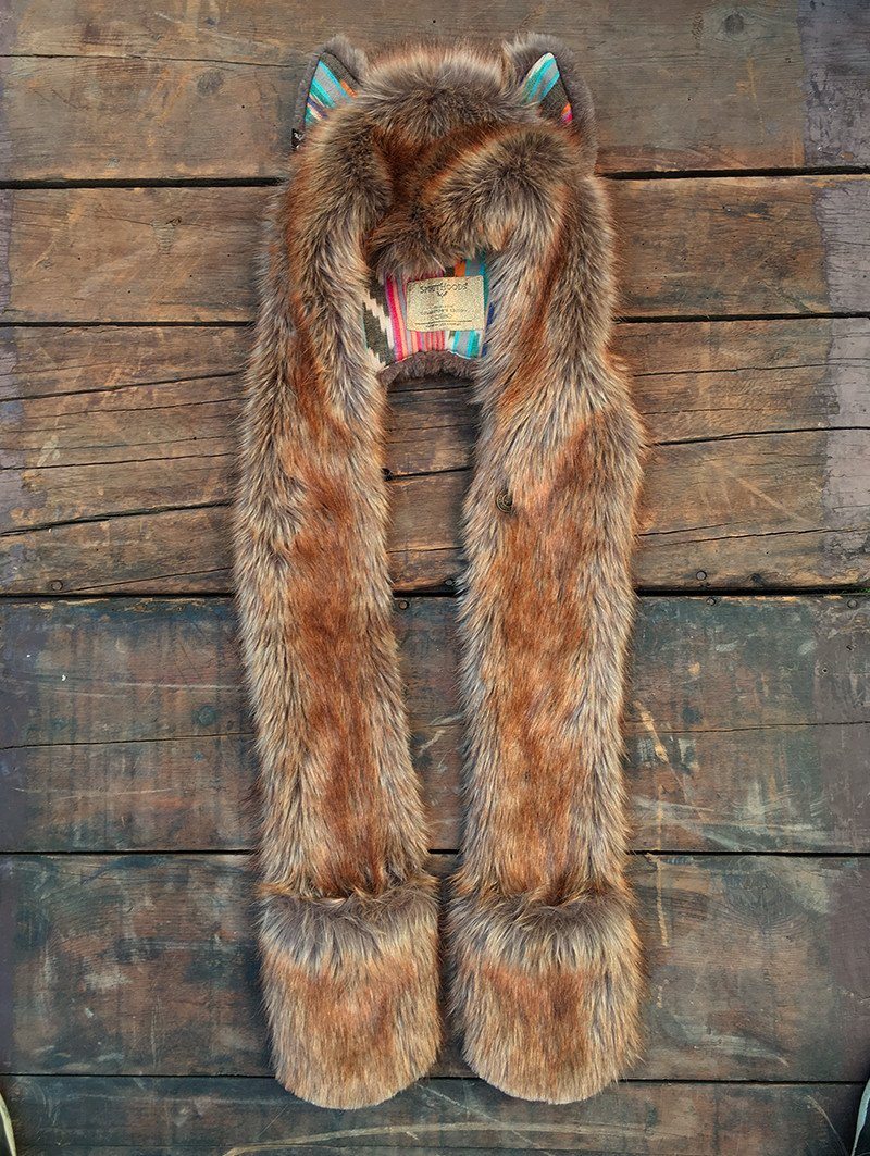Limited Edition Coyote Faux Fur SpiritHood, view 1