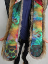 Man wearing The BlackMilk Red Fox Rainbow Galaxy faux fur SpiritHood, front view 3