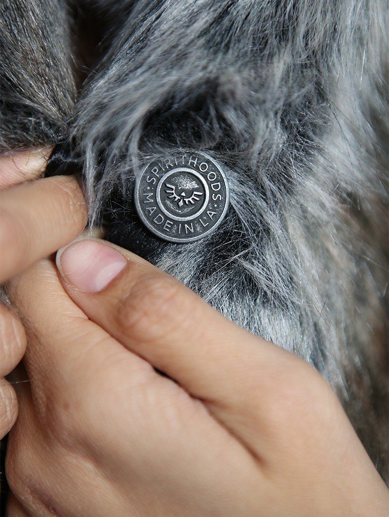 Grey Wolf Purpz Limited Edition Custom Logo Button