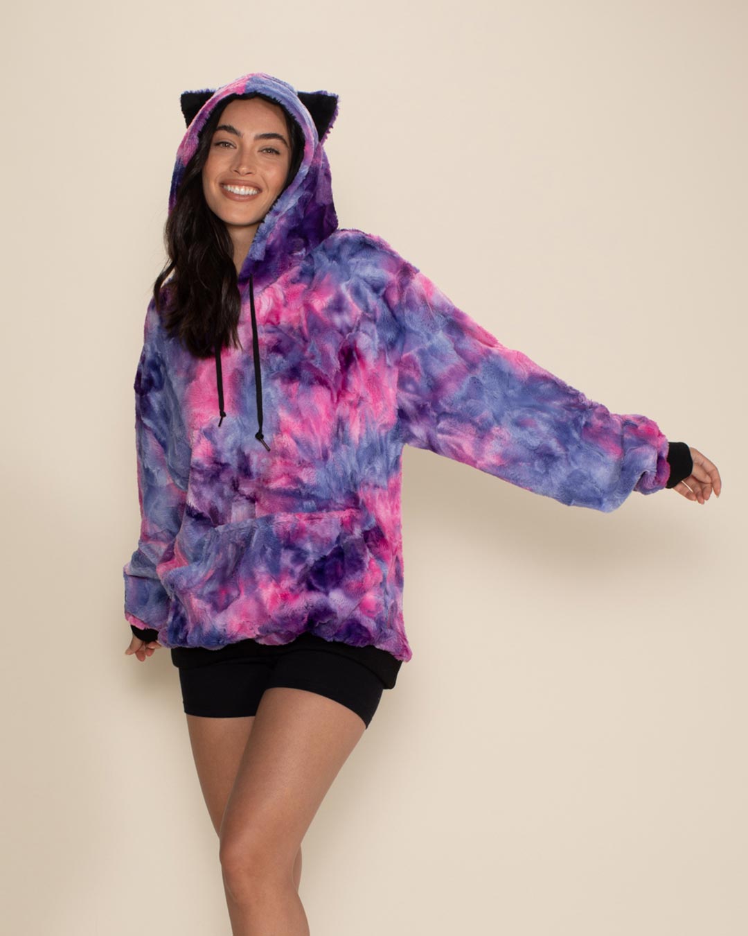Cotton Candy Kitty Classic ULTRA SOFT Faux Fur Hoodie | Women&#39;s