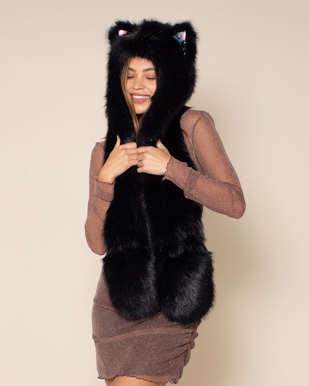 Black Fox Luxe Collector Edition Faux Fur Hood | Women's