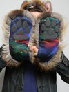 Man wearing The BlackMilk Red Fox Rainbow Galaxy faux fur SpiritHood, front view 8