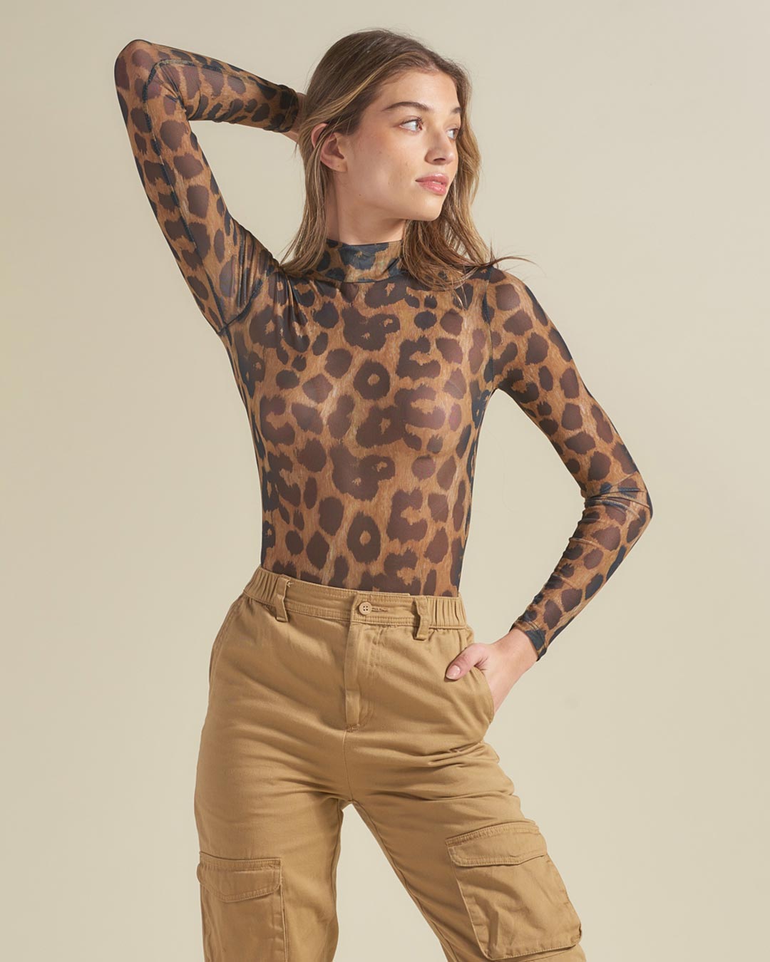 Jaguar Mesh Long Sleeve Bodysuit | Women&#39;s