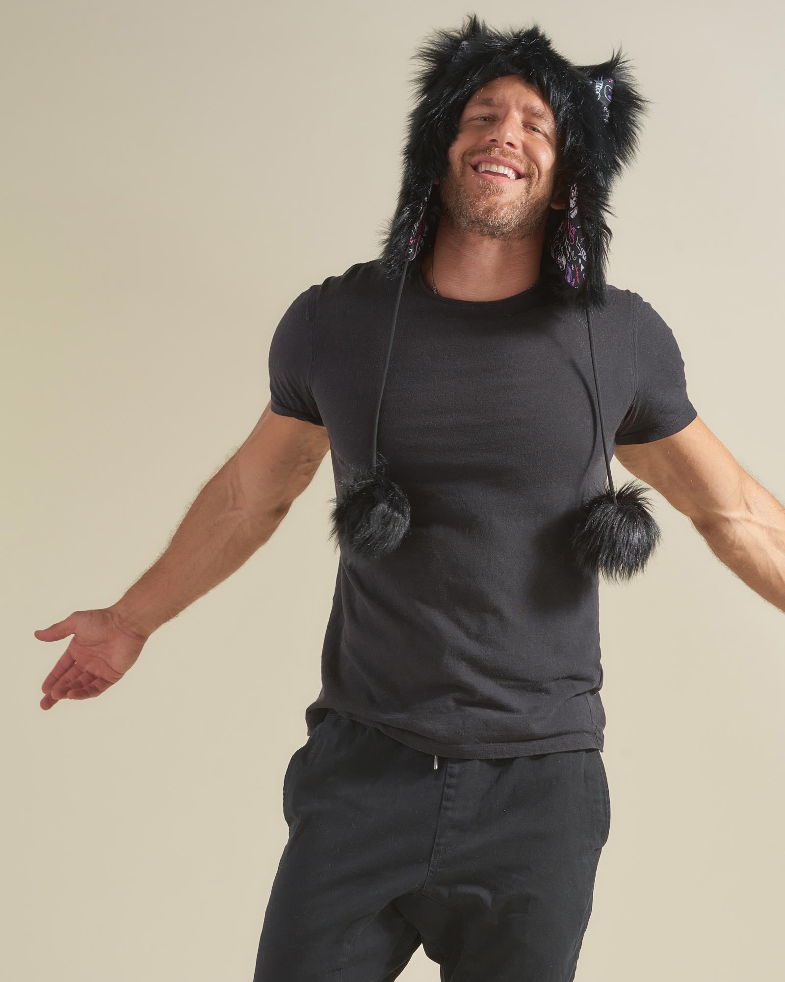 Grazer Wolf Artist Edition Faux Fur Half Hood | Men&#39;s