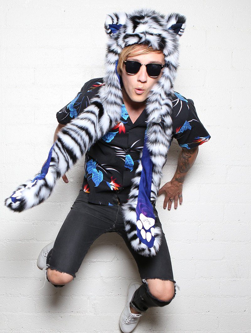 Black and White Oceana White Tiger Collector SpiritHood on Male