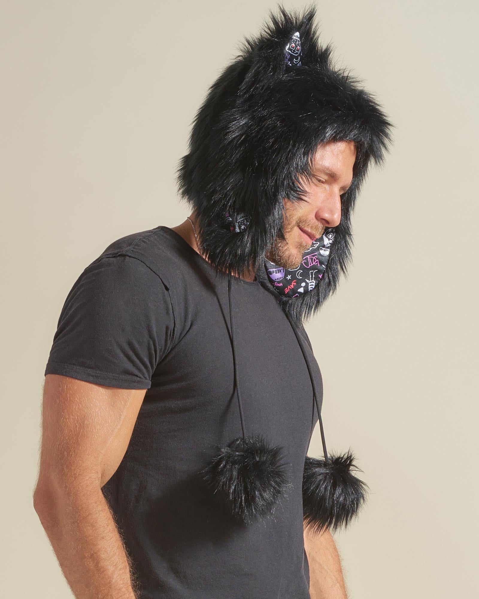 Grazer Wolf Artist Edition Faux Fur Half Hood | Men&#39;s