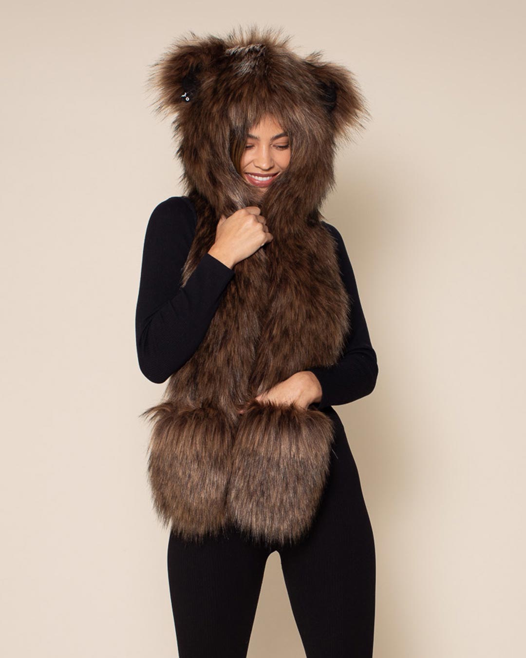 Brown Bear Collector Edition Faux Fur Hood | Women's - SpiritHoods