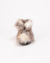 Tundra Wolf Faux Fur Slipper Bootie