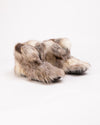 Tundra Wolf Faux Fur Slipper Bootie