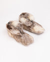 Tundra Wolf Faux Fur Slipper Bootie
