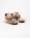Tundra Wolf Faux Fur Slipper Bootie