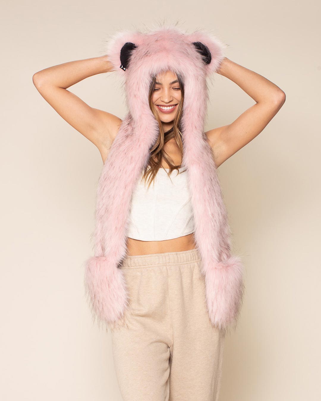 Blush Bear Collector Edition Faux Fur Hood | Women's