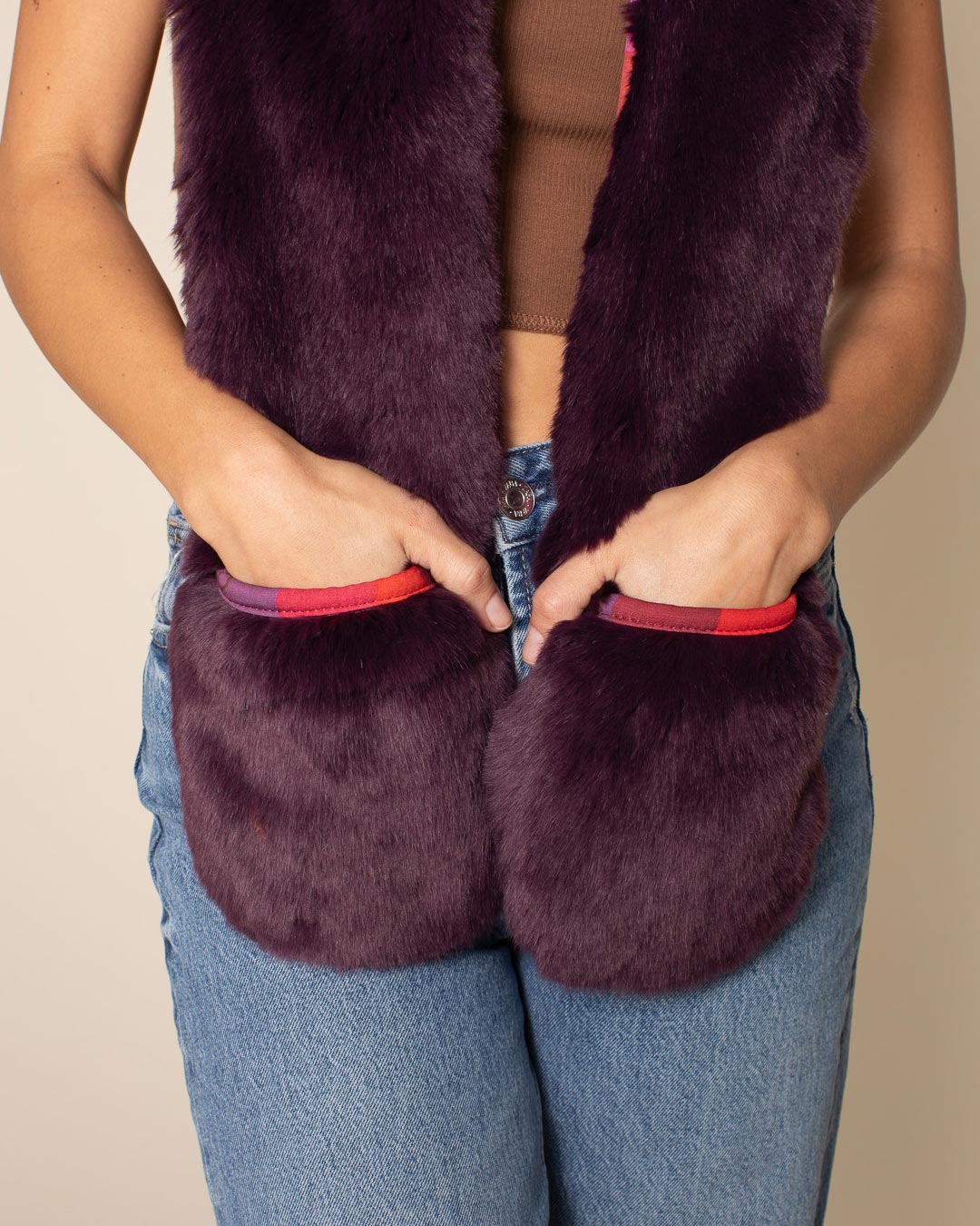 Tartan Kitty Luxe Collector Edition Faux Fur Hood | Women&#39;s
