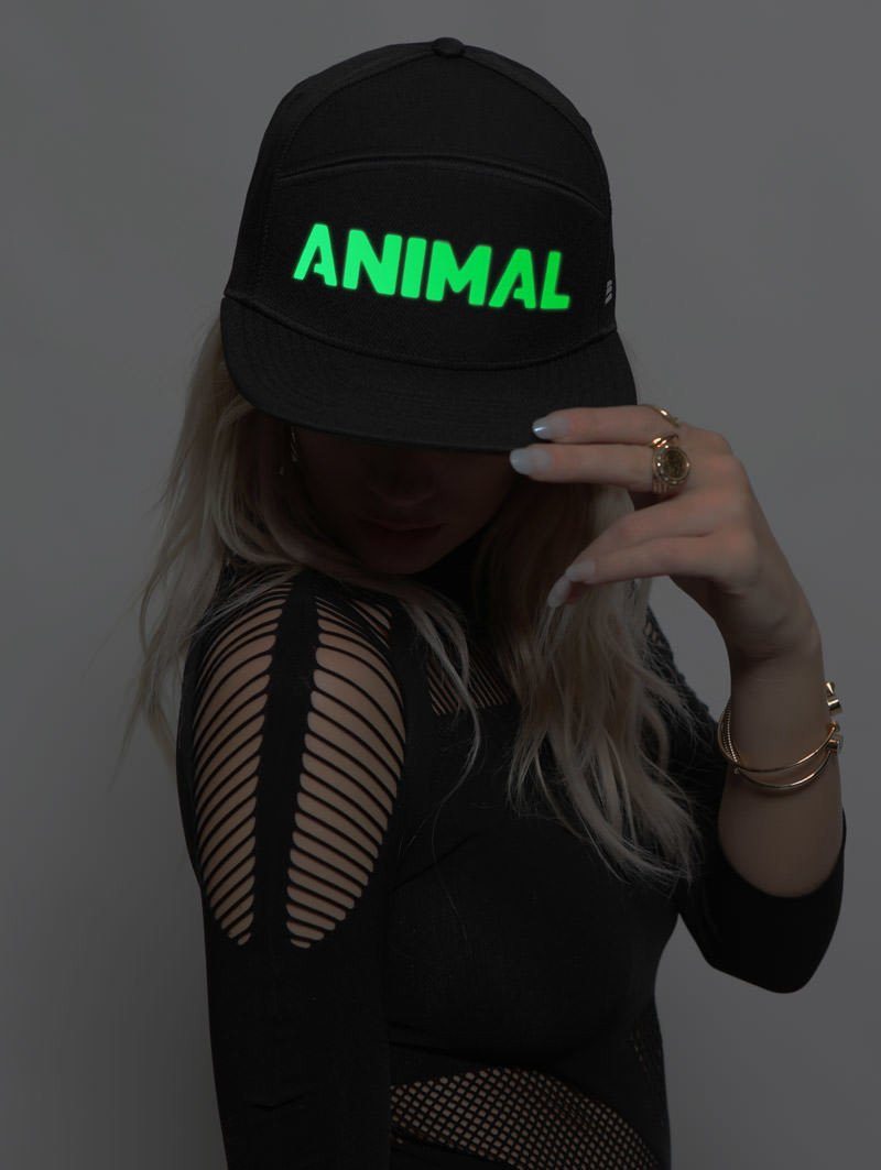 LED Animal Snapback in Neon Green