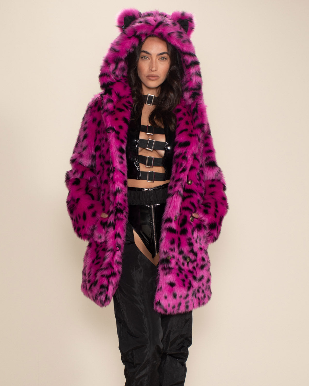Pink Cheetah Classic Collector Edition Faux Fur Coat | Women&#39;s
