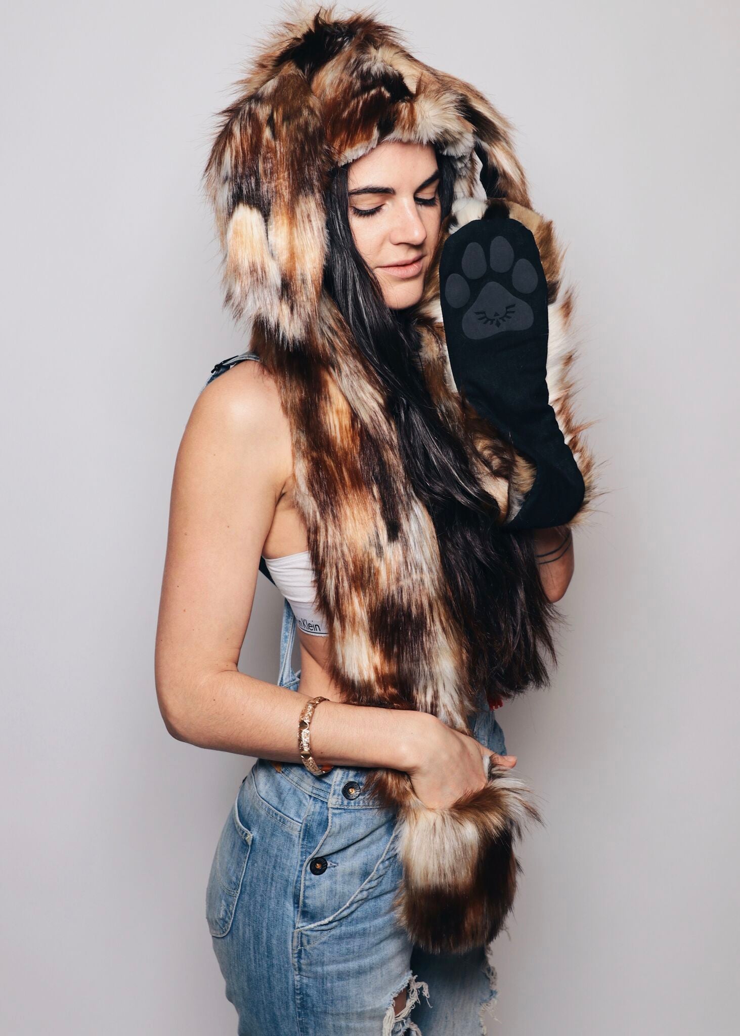 Limited Edition Brown Rabbit Faux Fur with Hood