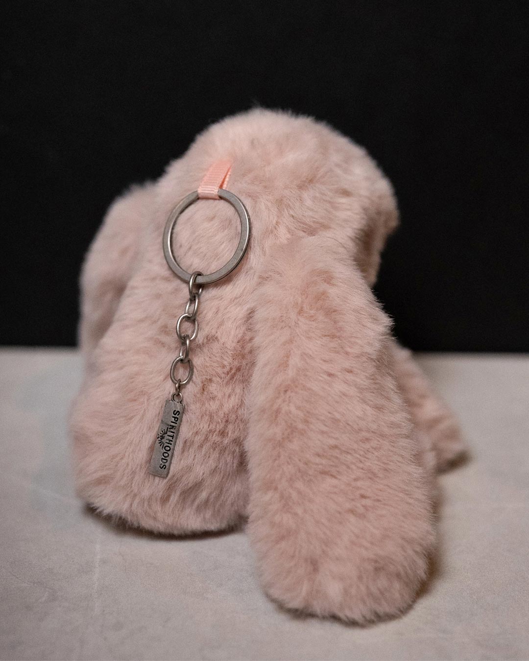 Bunny Keychain Faux Plush, Faux Fur Bunny Keychain