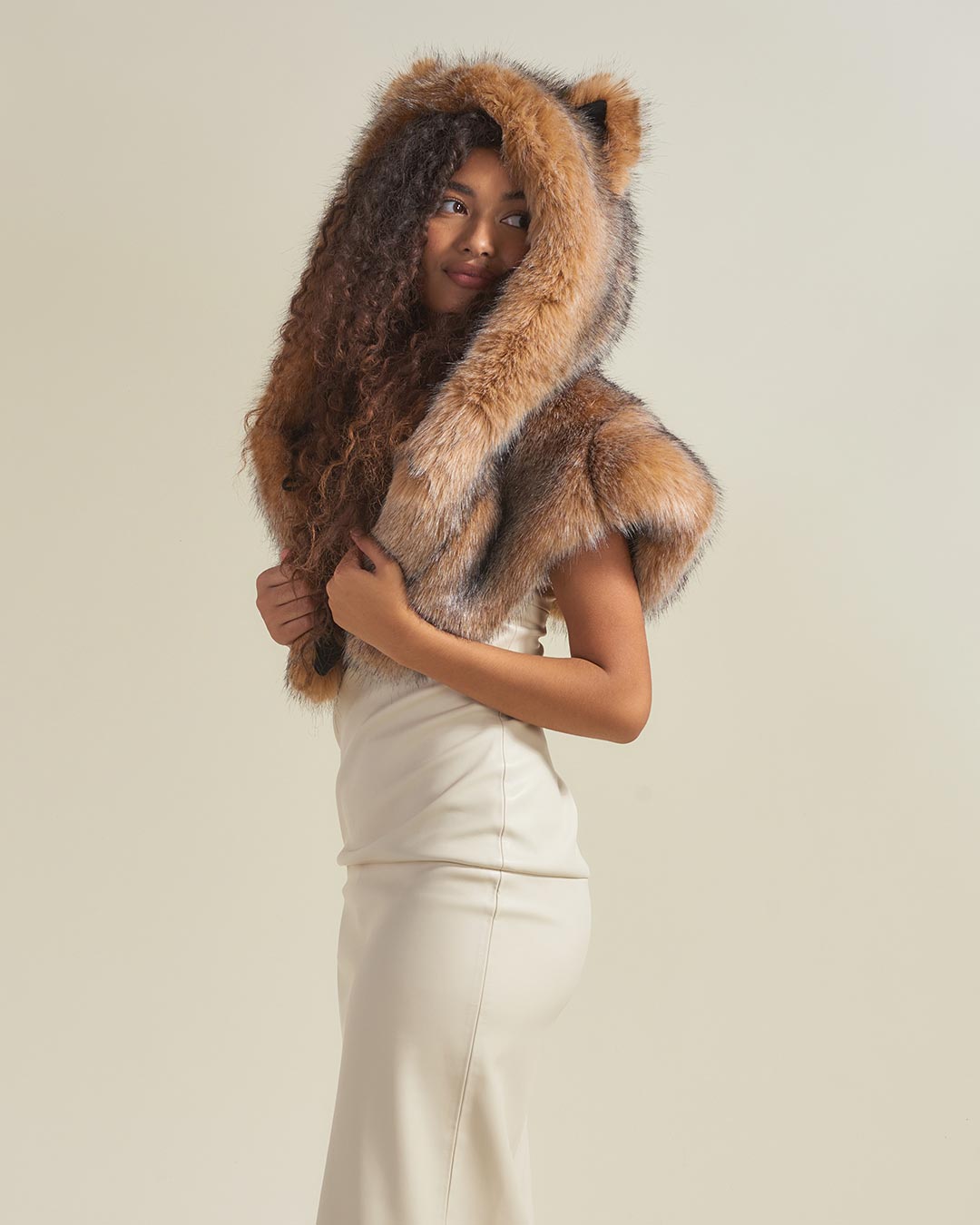 Coyote Luxe Collector Edition Faux Fur Shawl | Women's - SpiritHoods
