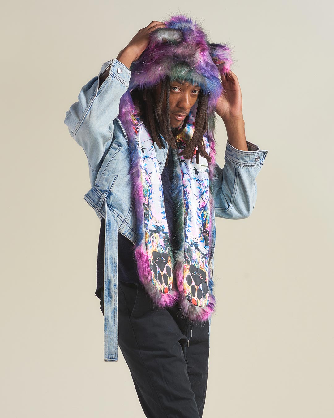 Artist Edition Lora Zombie Catzilla Faux Fur Hood | Men&#39;s - SpiritHoods