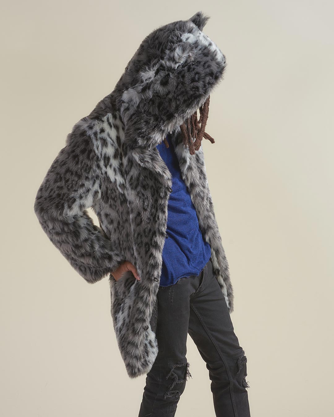 Snow Leopard Classic Faux Fur Coat | Men&#39;s