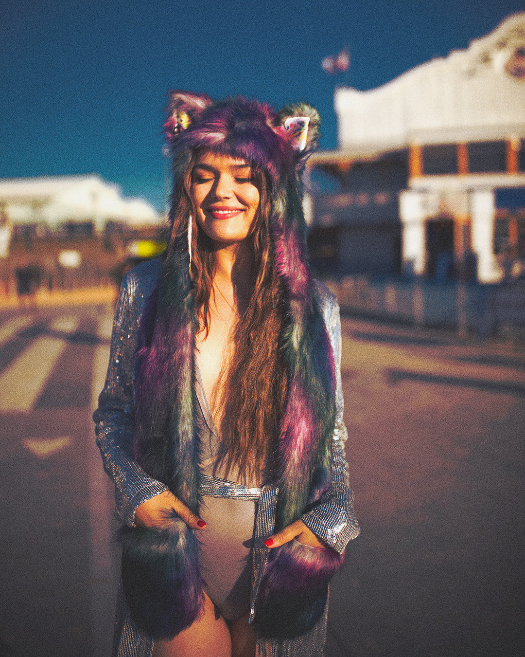 Artist Edition Lora Zombie Catzilla Faux Fur Hood | Women's - SpiritHoods