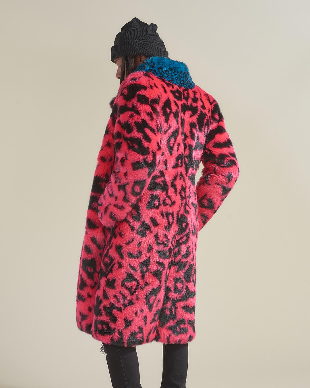 Pink Panther Calf Length Faux Fur Coat | Men's - SpiritHoods