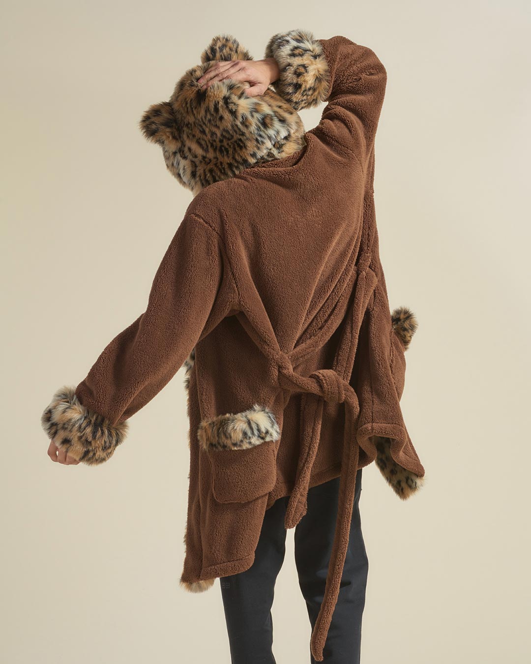 Leopard Classic Short Faux Fur Robe | Men&#39;s